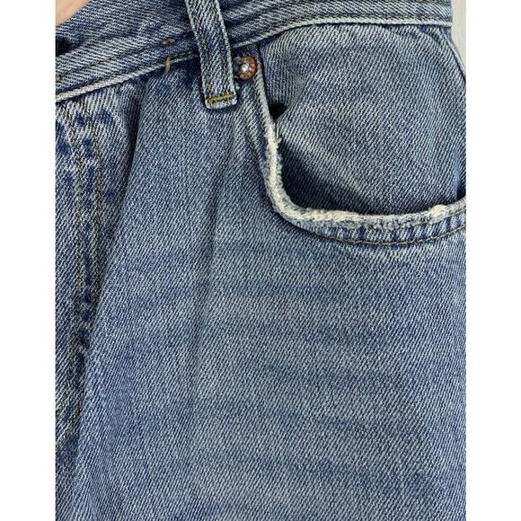 Free People We The Free Womens 25 Jeans Distressed Raw Hem Button Fly Blue Boho - Picture 8 of 11